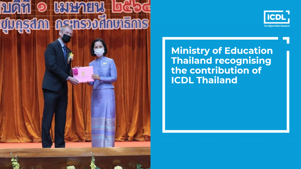 Ministry of Education Thailand recognising the contribution of ICDL Thailand